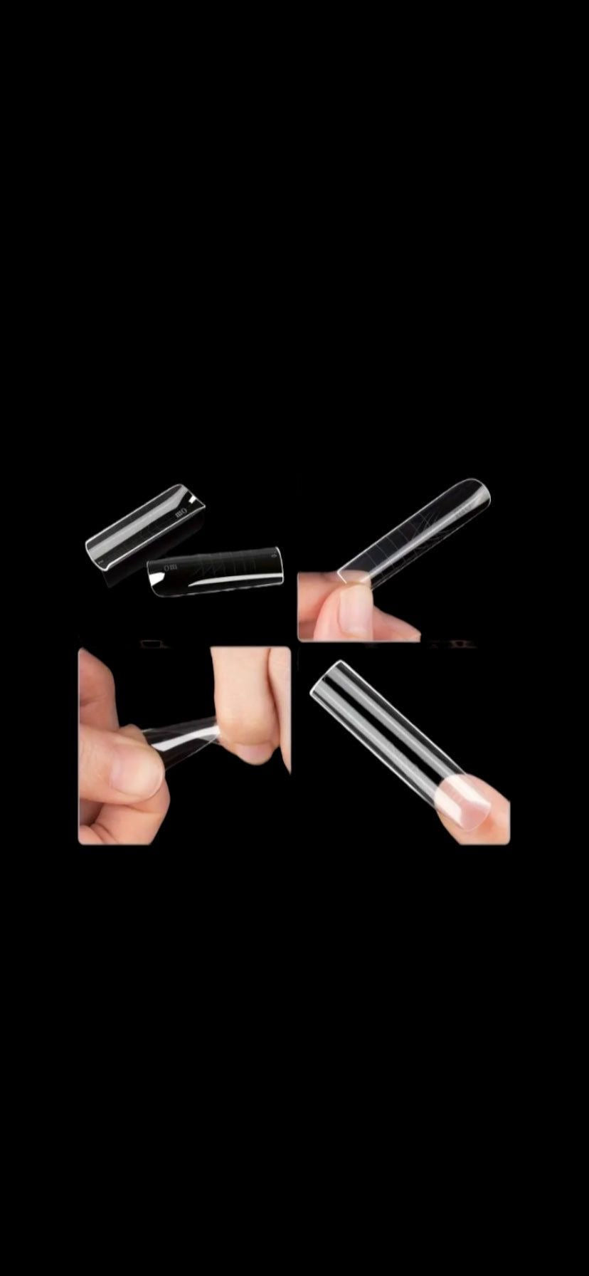 Molde F1 Plastic nail - Quadrado 150 peças