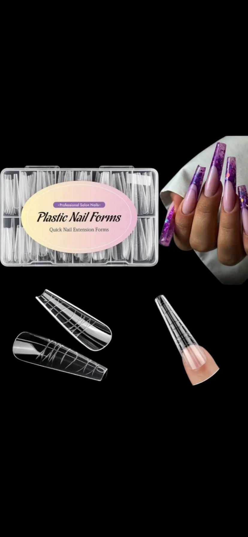 Moldel F1 Plastic nail - Bailarina 140 peças